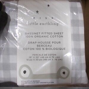 Brand new, 2Pk. Little Earthling, Grey Gender neutral Bassinet sheet.